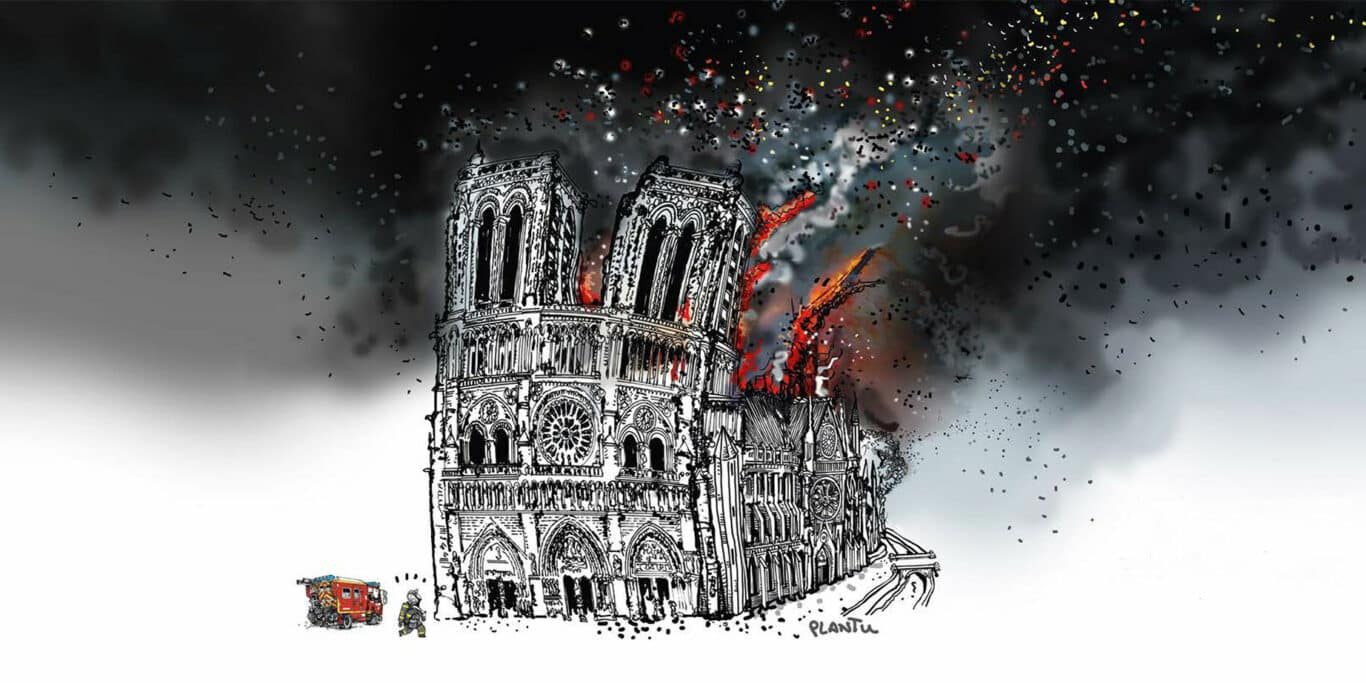 Notre Dame brule